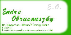 endre obrusanszky business card